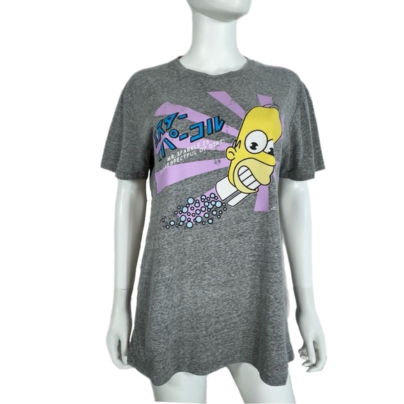 The Simpsons Women’s Japanese Mr. Sparkle Homer Simpson Tee - Picture 1 of 6